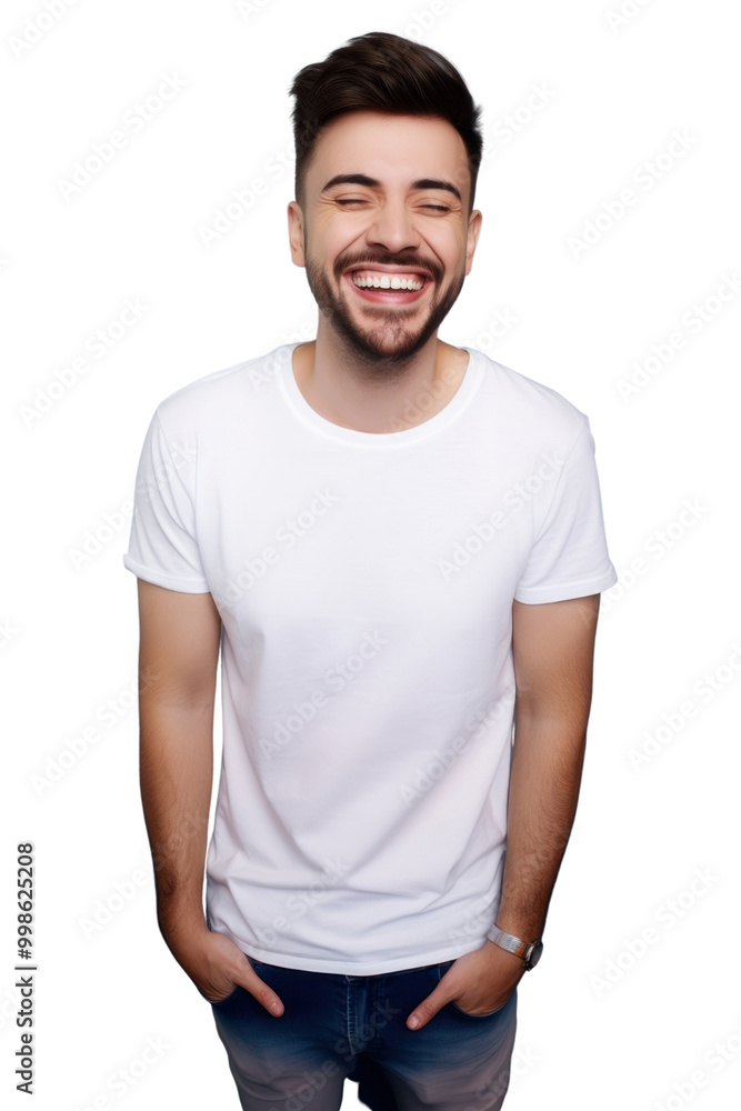 PNG Portrait t-shirt laughing smile. PNG Portrait t-shirt laughing smile.