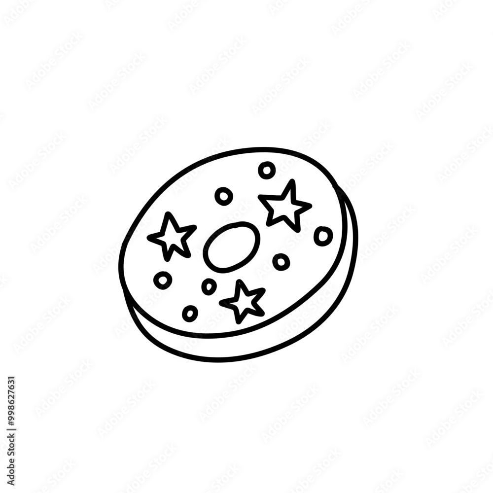 hand drawn donut outline hand drawn donut outline