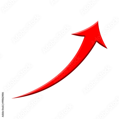 red arrow isolated on transparent 