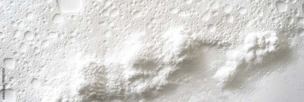 Fototapeta premium Popcorn ceiling texture, capturing the rough, bubbly surface in white