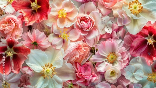 Vibrant Assortment of Colorful Garden Flowers in Full Bloom,International Flower Day