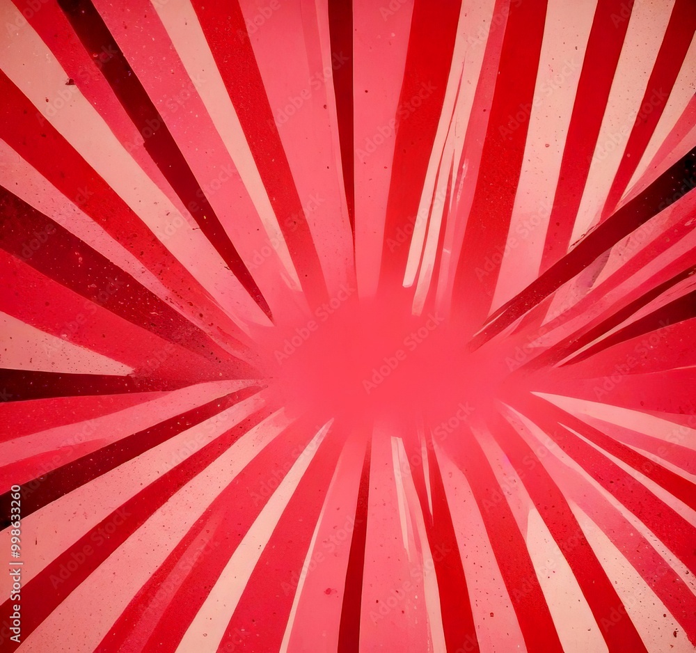 Fototapeta premium a vibrant abstract composition of red and pink lines radiating outwards from a central point, creating a dynamic and energetic visual effect