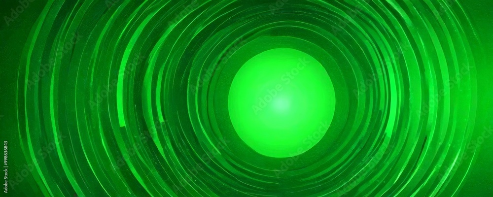 a circular pattern of green lines and a glowing green circle in the center, creating a visually striking and abstract composition a circular pattern of green lines and a glowing green circle in the center, creating a visually striking and abstract composition