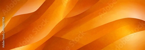 a vibrant abstract composition of overlapping orange and yellow curved lines, creating a dynamic and visually striking pattern