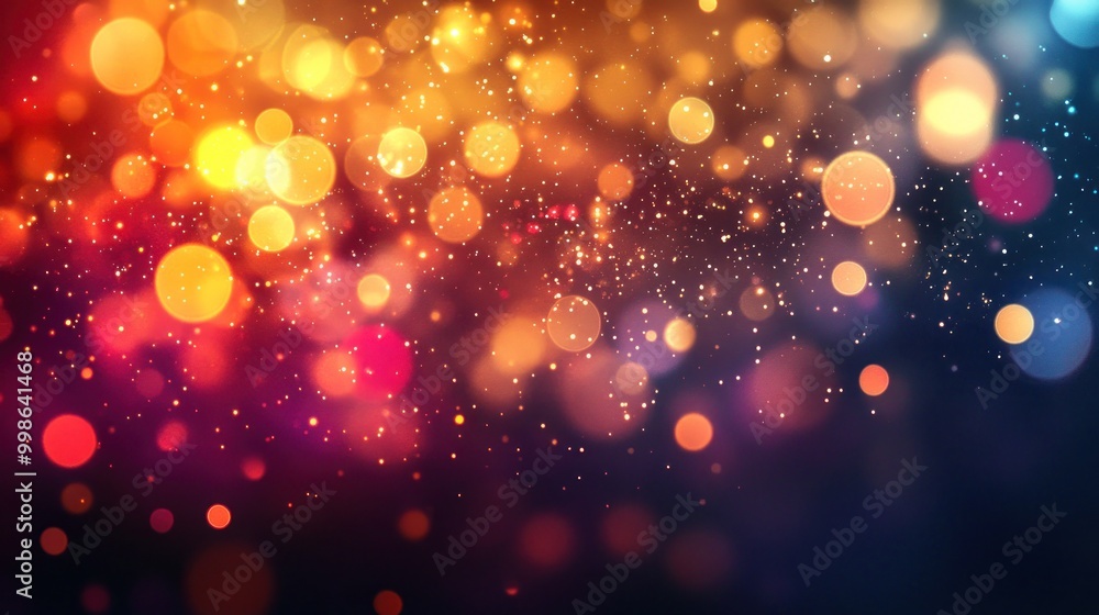 Abstract background of out of focus warm colored lights with bokeh effects. Abstract background of out of focus warm colored lights with bokeh effects.