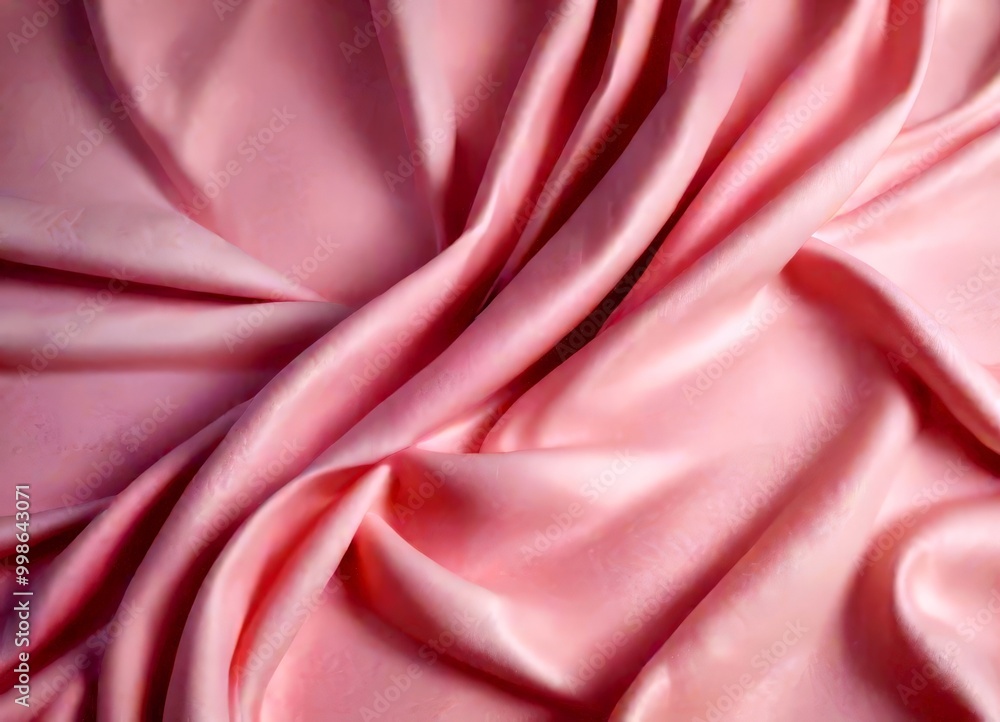 a close-up view soft, flowing pink fabric, with the folds and creases creating a sense of movement and texture a close-up view soft, flowing pink fabric, with the folds and creases creating a sense of movement and texture
