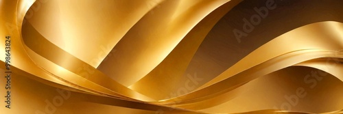 a dynamic abstract composition of overlapping golden lines and curves, creating a sense of movement and depth photo