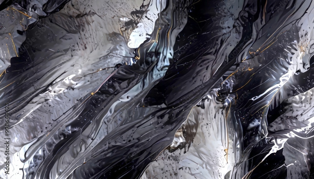 Obraz premium an abstract representation dark, moody landscape, featuring a textured, layered appearance with a sense of depth and movement