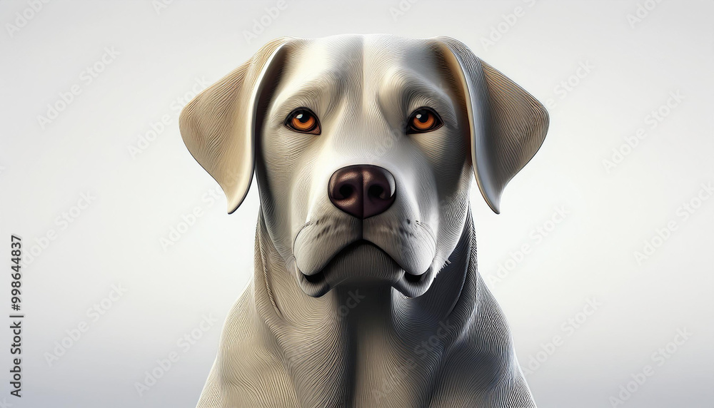 Cute Labrador Retriever Dog Portrait with Soft Fur and Big Eyes Cute Labrador Retriever Dog Portrait with Soft Fur and Big Eyes