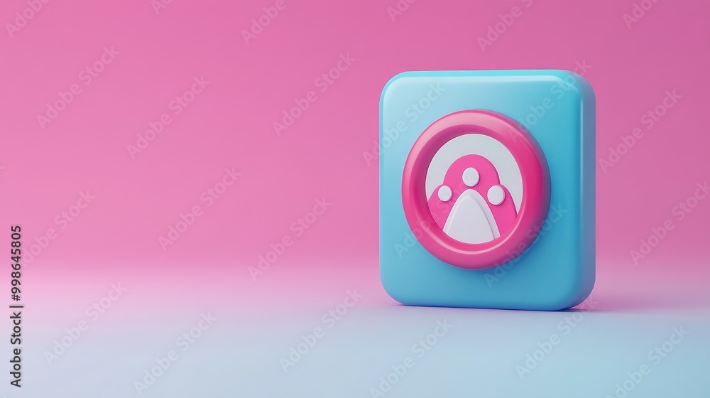 A 3D icon of three people in a circle, representing community or connection, set against a pink and blue gradient background. A 3D icon of three people in a circle, representing community or connection, set against a pink and blue gradient background.