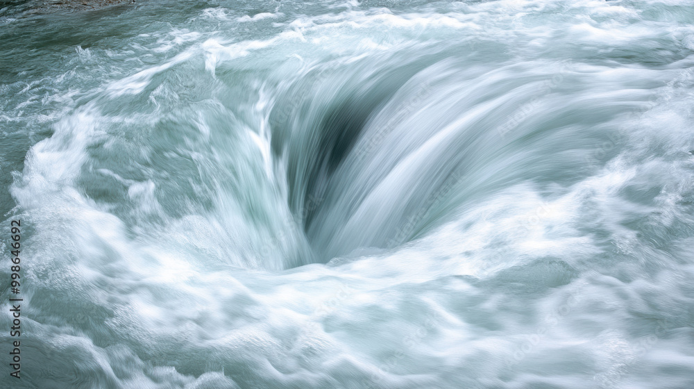 whirlpool forms in fast moving river, showcasing powerful movement of water. swirling currents create mesmerizing and dynamic scene that captivates viewer whirlpool forms in fast moving river, showcasing powerful movement of water. swirling currents create mesmerizing and dynamic scene that captivates viewer