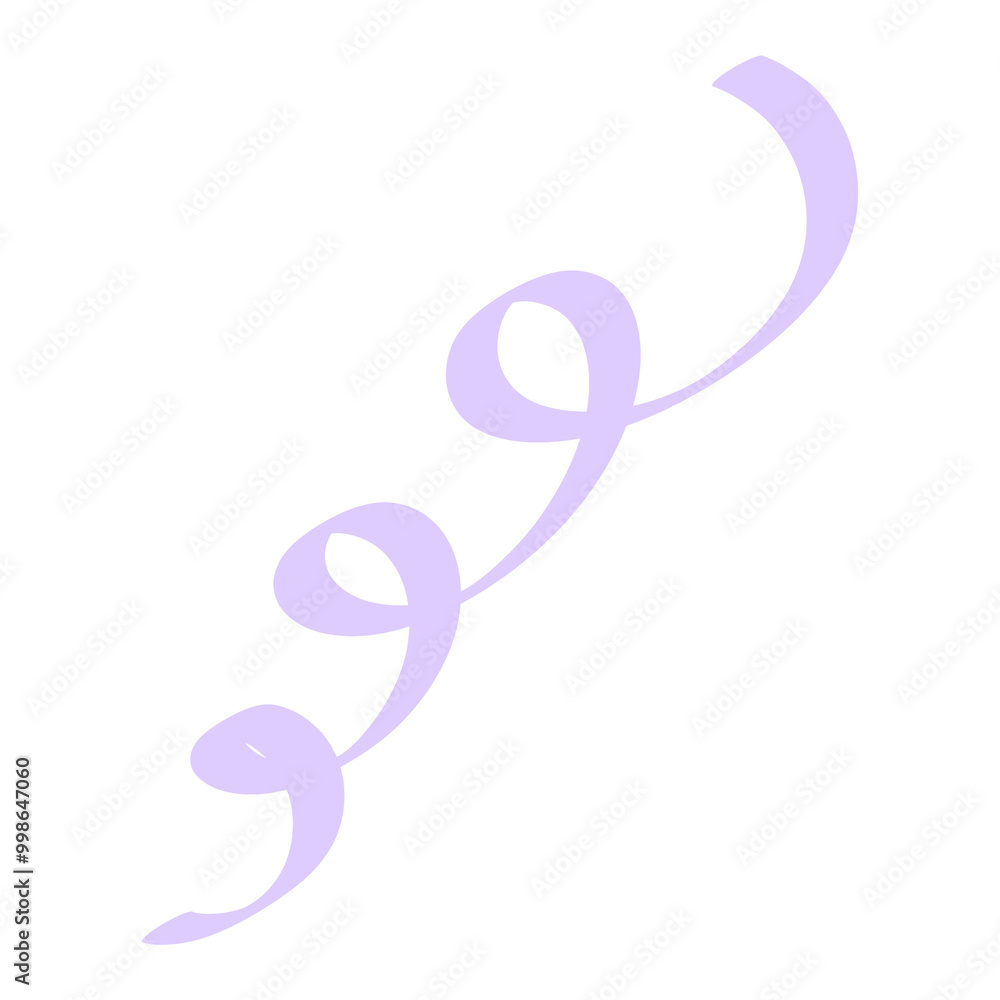 Cute pastel swirly ribbon illustration Cute pastel swirly ribbon illustration