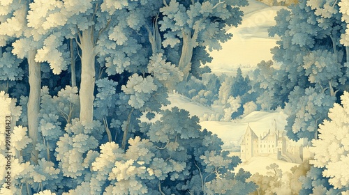 A serene landscape featurin...