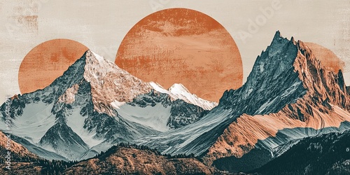 A serene landscape featurin...