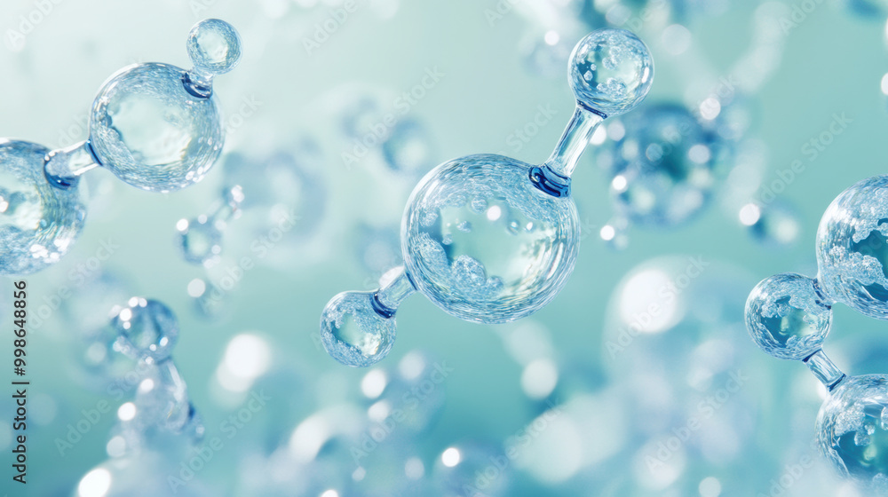 Molecules of water are depicted in dynamic and energetic manner, showcasing their vibrant and lively nature. image captures essence of waters molecular structure beautifully Molecules of water are depicted in dynamic and energetic manner, showcasing their vibrant and lively nature. image captures essence of waters molecular structure beautifully