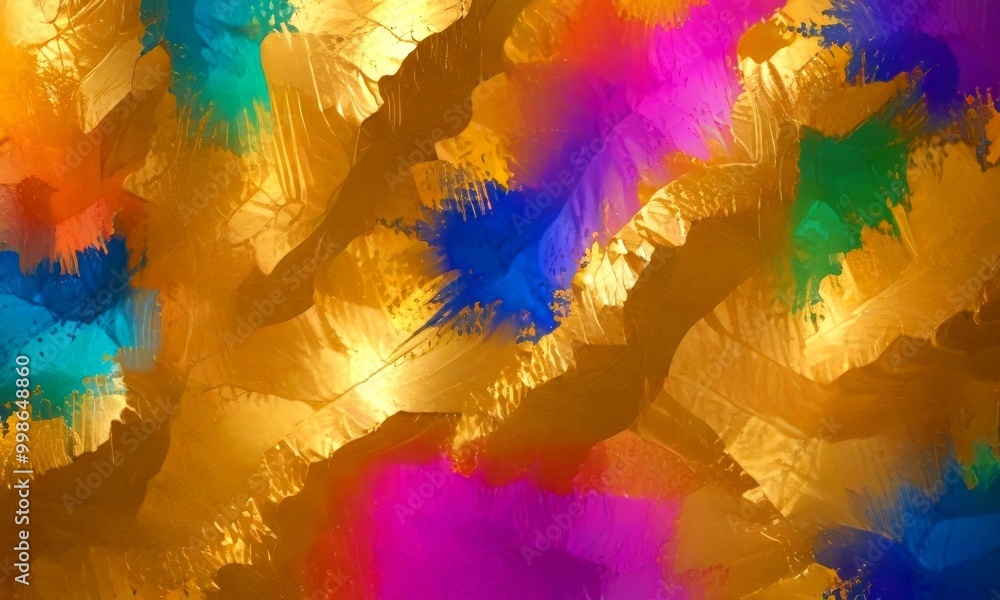an abstract painting featuring a vibrant mix of colors, including shades of blue, green, orange, and pink, creating a dynamic and visually striking composition an abstract painting featuring a vibrant mix of colors, including shades of blue, green, orange, and pink, creating a dynamic and visually striking composition