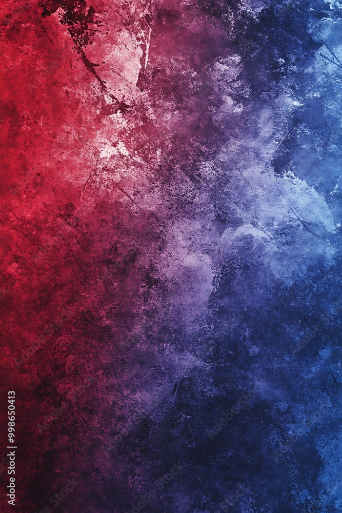Obraz premium A stunning backdrop showcasing a smooth transition between red and blue tones, expertly blended to create an aesthetically pleasing and dynamic visual experience