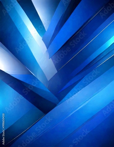 a striking abstract composition of intersecting blue and white lines, creating a sense of depth and movement The lines are arranged in a diagonal pattern, with some