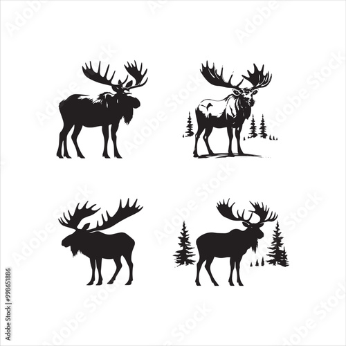 deer silhouette vector,