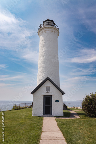 Tibbits Point Lighthouse on Lake Ontario Cape Vincent, NY  photo