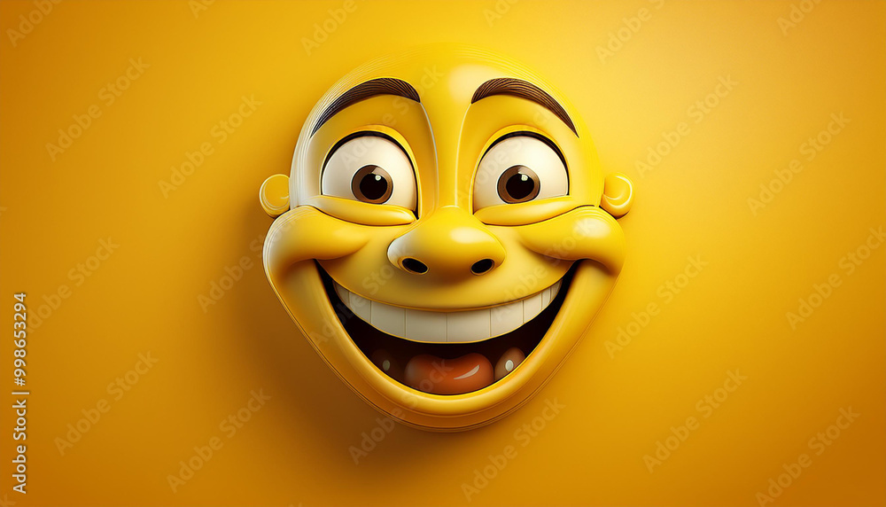 3D Emoji Smiley Face with Colorful Dots 3D Emoji Smiley Face with Colorful Dots