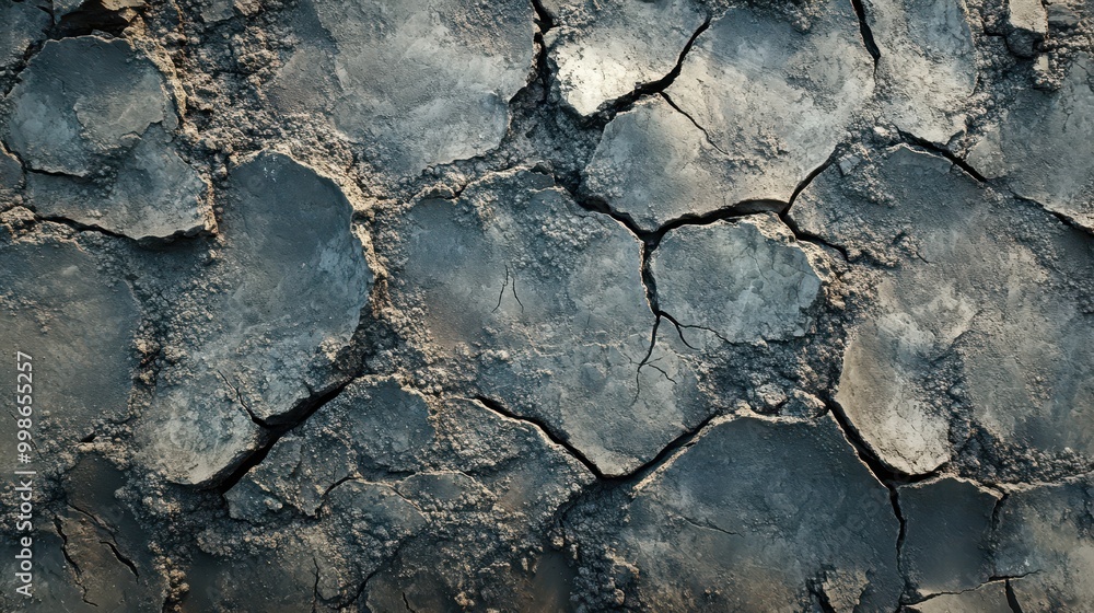 A close-up view of cracked soil, showcasing its unique patterns and textures, ideal for nature, agriculture, or environmental themes. A close-up view of cracked soil, showcasing its unique patterns and textures, ideal for nature, agriculture, or environmental themes.