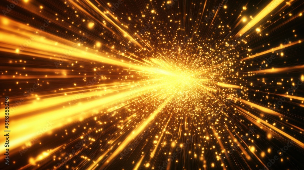 Naklejka premium Speed Rays Abstract Background with Burst of Light Energy, The Movement of Luminous Rays in Space, Template for Background, Banner, Card 