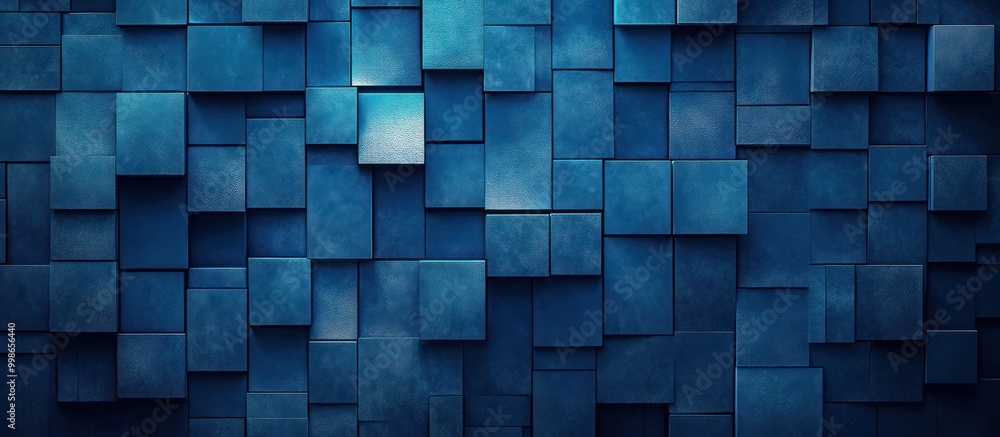 Abstract blue geometric background of square shapes. Abstract blue geometric background of square shapes.