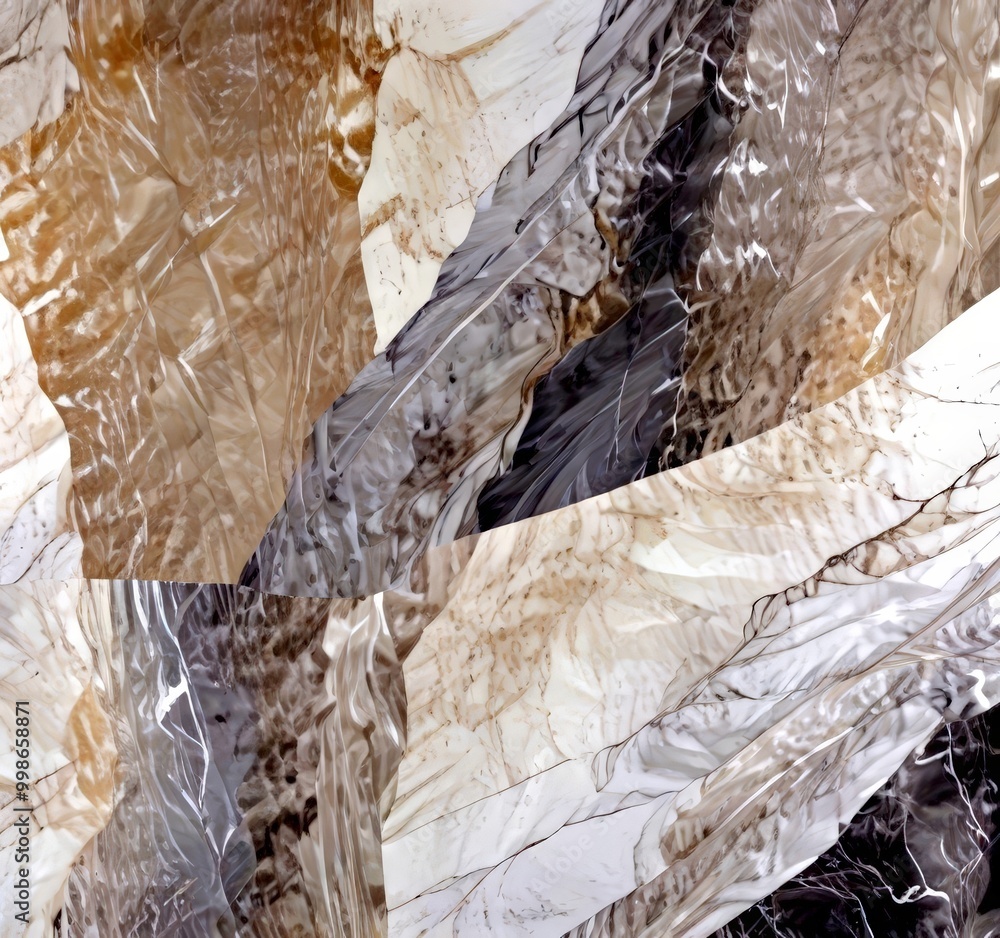 Obraz premium a close-up view marble surface with a textured and abstract pattern of gray, white, and brown marble