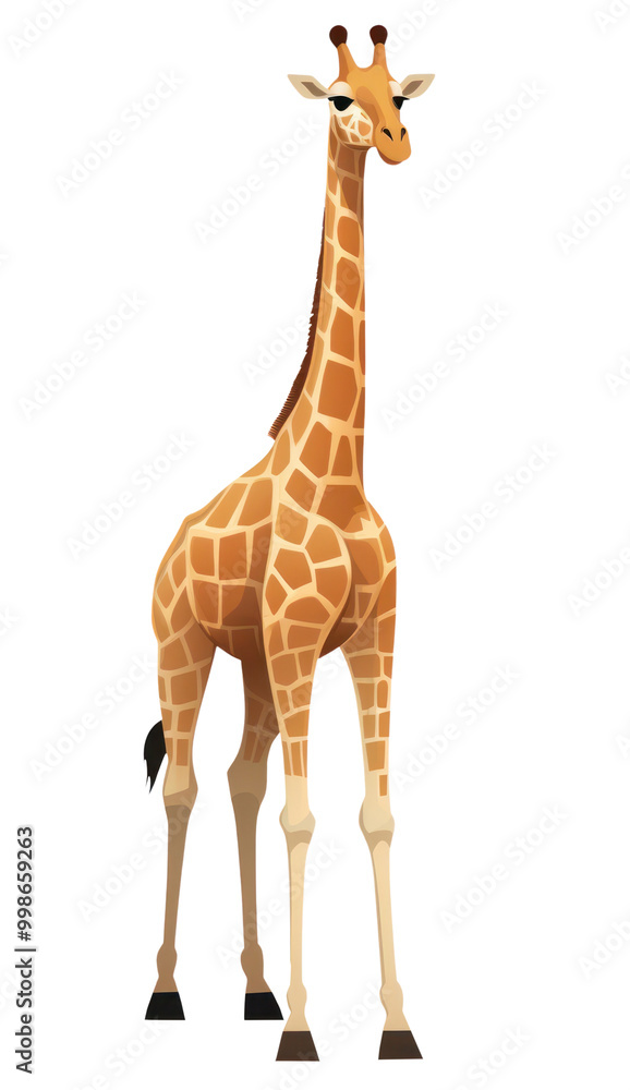 Obraz premium PNG Giraffe wildlife animal mammal.