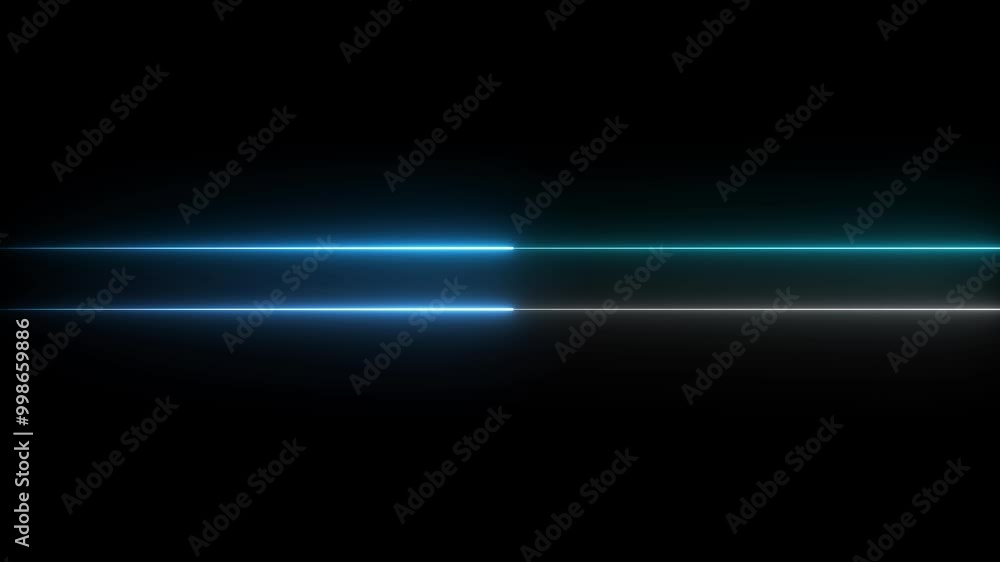 Flowing Neon Waves Line Animation on Black Background. Flowing Neon Waves Line Animation on Black Background.
