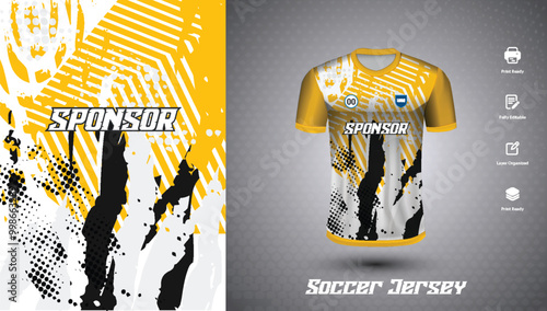 Soccer jersey design for sublimation or sports tshirt design for cricket

