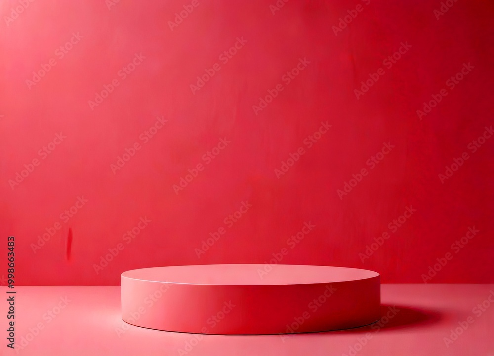 A pink pedestal stands alone against a solid pink background, its smooth surface reflecting the light and creating a sense of tranquility A pink pedestal stands alone against a solid pink background, its smooth surface reflecting the light and creating a sense of tranquility