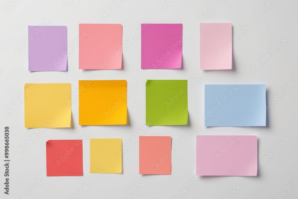 a close up of a bunch of sticky notes on a wall a close up of a bunch of sticky notes on a wall
