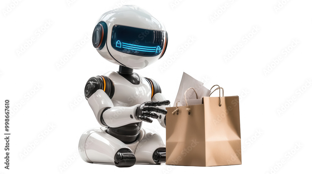 Virtual shopping assistant for Cyber Monday shopping and sales, PNG file, isolated on white, transparent background. Virtual shopping assistant for Cyber Monday shopping and sales, PNG file, isolated on white, transparent background.