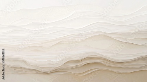 Wavy background in white and beige color palette creating a sense of elegance and sophistication, perfect for various design projects