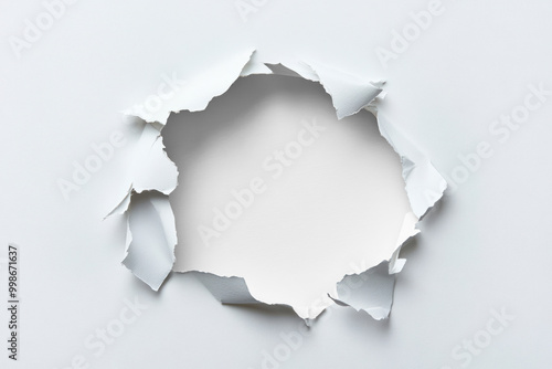 PNG Cricle hole in white paper background design minimalist.