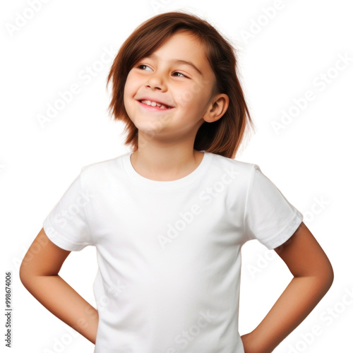 PNG Portrait t-shirt child smile.