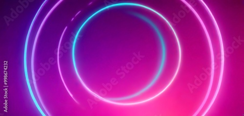 a circular pattern of neon-colored lines, with a gradient transitioning from a deep purple at the top to a lighter pink at the bottom The lines are arranged in a