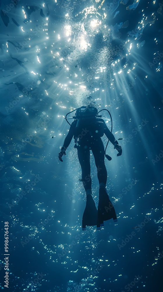 Genetically Enhanced Underwater Diver Exploring Mysterious Deep Sea Realms Genetically Enhanced Underwater Diver Exploring Mysterious Deep Sea Realms
