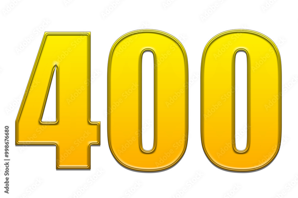 3d golden number 400 3d golden number 400