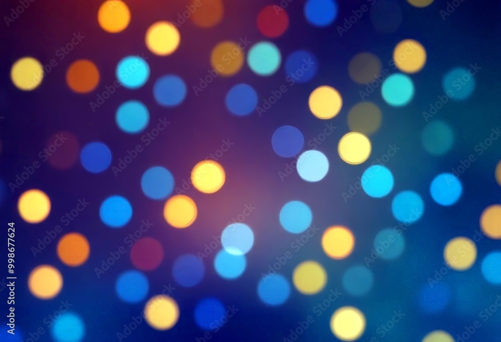 a vibrant display of multicolored bokeh lights against a dark blue background, creating a visually striking and festive atmosphere a vibrant display of multicolored bokeh lights against a dark blue background, creating a visually striking and festive atmosphere