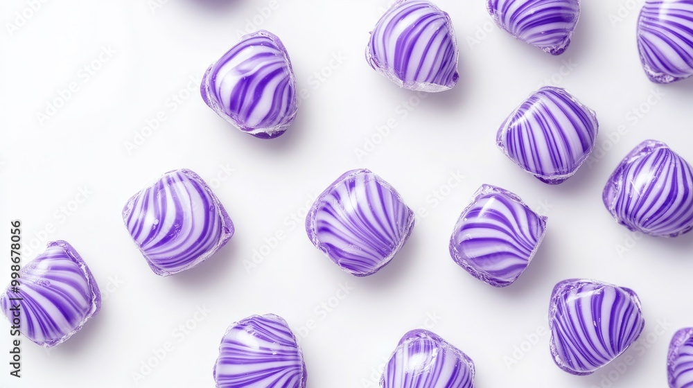 Purple Candy on White Background Purple Candy on White Background