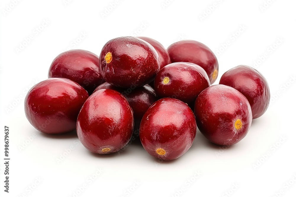 jujube or chinese date on white background - generative ai jujube or chinese date on white background - generative ai