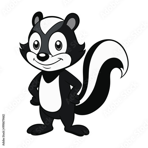 Download Skunk Vector Art Illustration Eps File For Design. photo