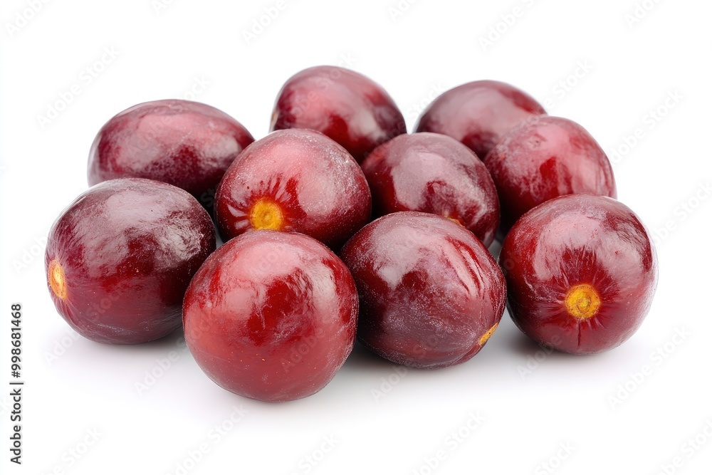 jujube or chinese date on white background - generative ai jujube or chinese date on white background - generative ai