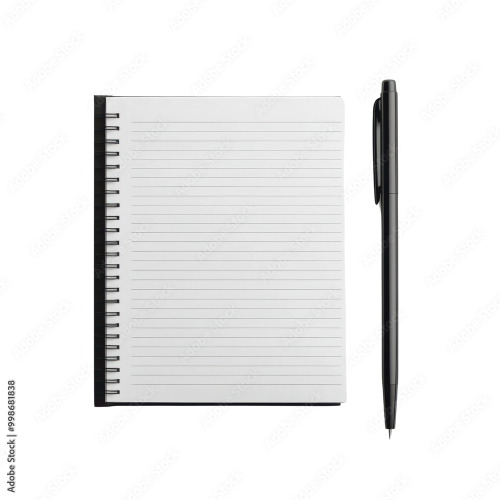 Blank notebook and pen for creative writing Blank notebook and pen for creative writing