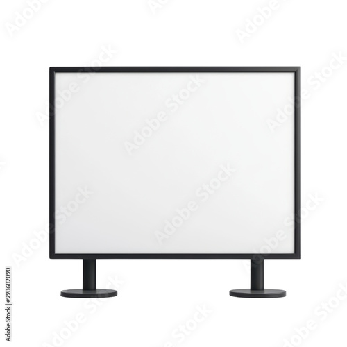 Blank outdoor advertising display with black frame