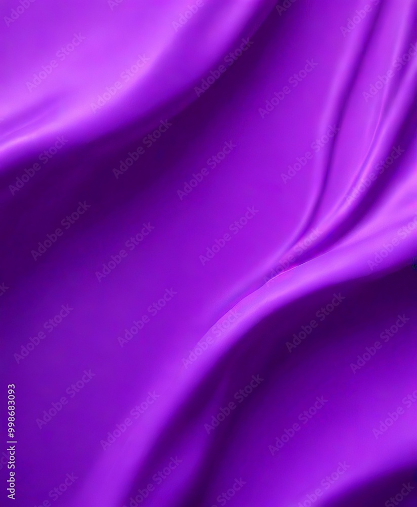 Obraz premium a close-up view flowing purple fabric, with a smooth and silky texture The fabric appears to be made of satin or a similar material, and taken from a