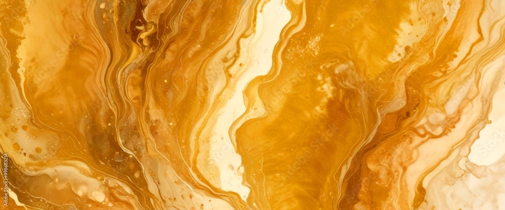 a close-up view textured, abstract pattern with a warm, golden color palette The pattern features swirling, organic shapes and lines that create a sense of movement a close-up view textured, abstract pattern with a warm, golden color palette The pattern features swirling, organic shapes and lines that create a sense of movement